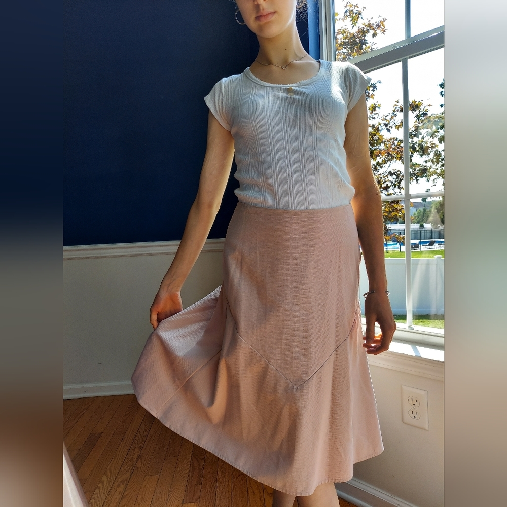 Pastel pink a-line skirt